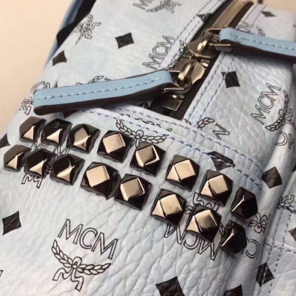McM Stark Side Studs Backpack Large Light Blue - Image 5