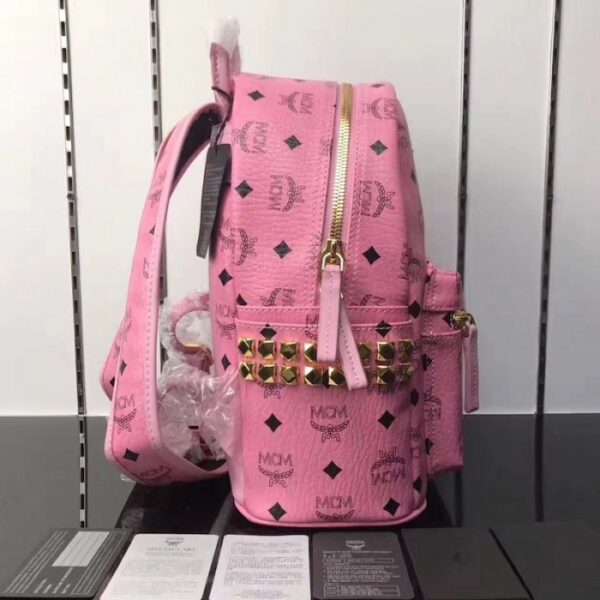 McM Stark Side Studs Backpack Large Peach - Image 3