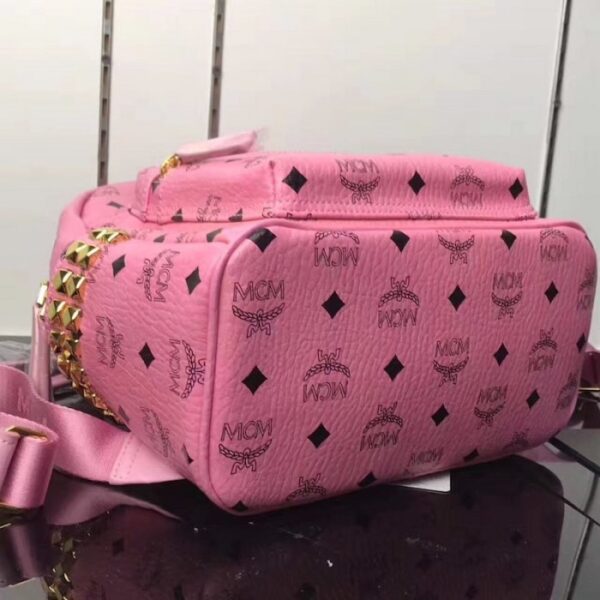 McM Stark Side Studs Backpack Large Peach - Image 4