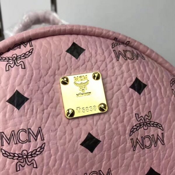 McM Stark Side Studs Backpack Large Pink - Image 5