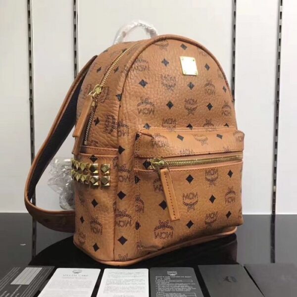McM Stark Side Studs Backpack Large Tan - Image 2