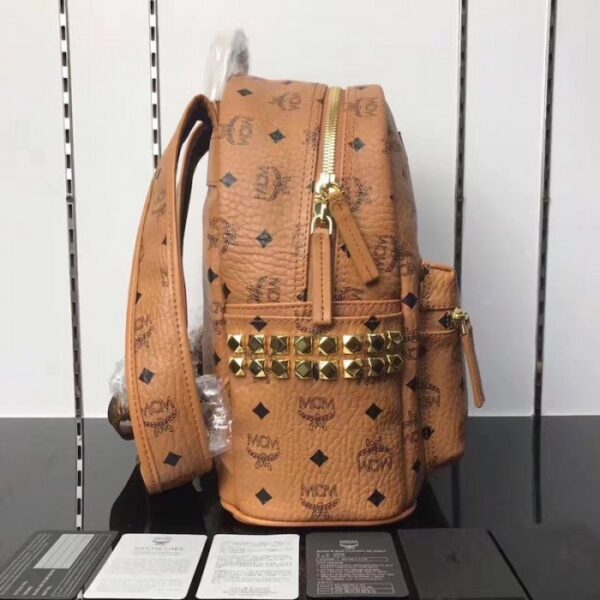 McM Stark Side Studs Backpack Large Tan - Image 3