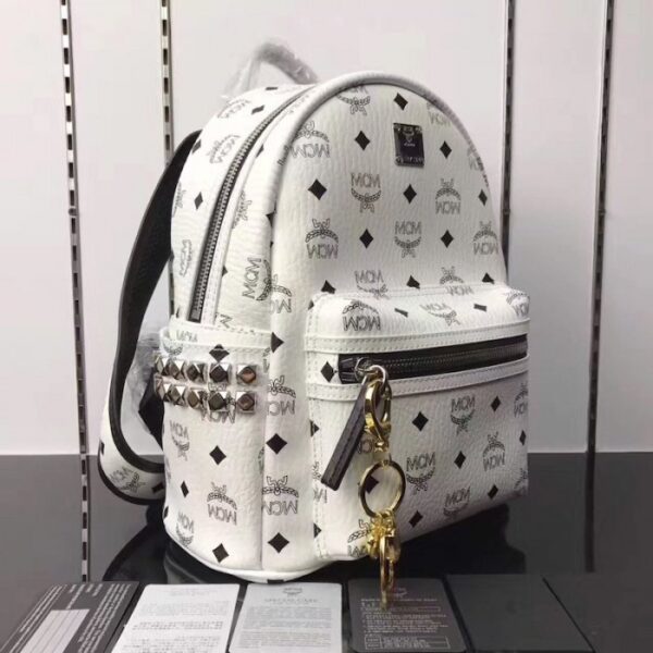 McM Stark Side Studs Backpack Large White - Image 2