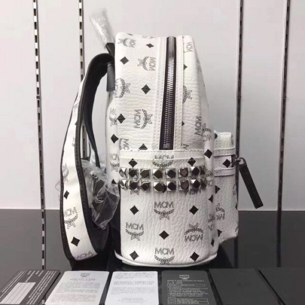 McM Stark Side Studs Backpack Large White - Image 3