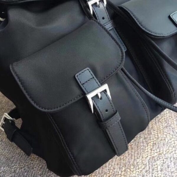 Prada Classic Nylon Backpack Black - Image 5