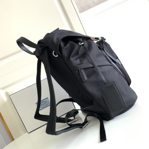 Prada Re-Nylon and Saffiano leather backpack Black - Image 2