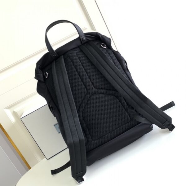Prada Re-Nylon and Saffiano leather backpack Black - Image 3