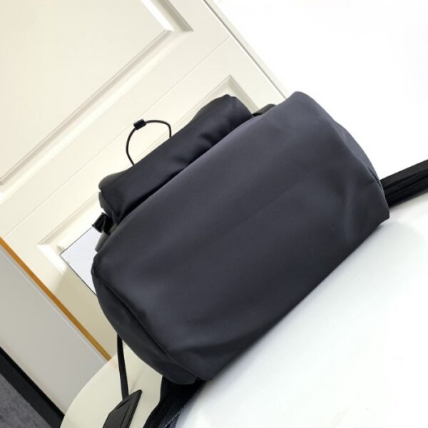 Prada Re-Nylon and Saffiano leather backpack Black - Image 4