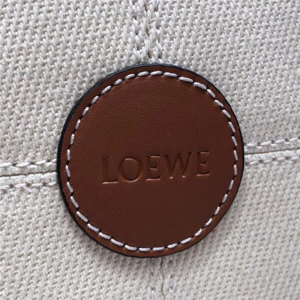 Loewe Cushion Large Leather-Trimmed Canvas Tote - Image 6
