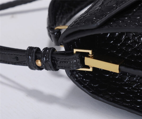 SAINT LAURENT Medium Cassandra Croc-effect Bag - Image 3