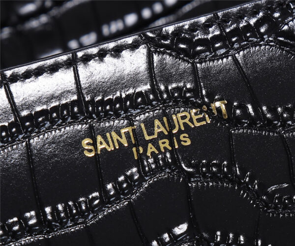 SAINT LAURENT Medium Cassandra Croc-effect Bag - Image 5