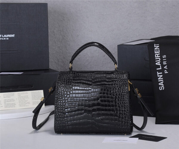 SAINT LAURENT Medium Cassandra Croc-effect Bag - Image 2
