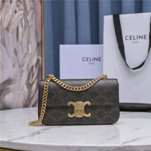 Celine Triomphe Shoulder Bag with Chain
