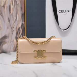 Celine Triomphe Chain Shoulder Bag in Pink
