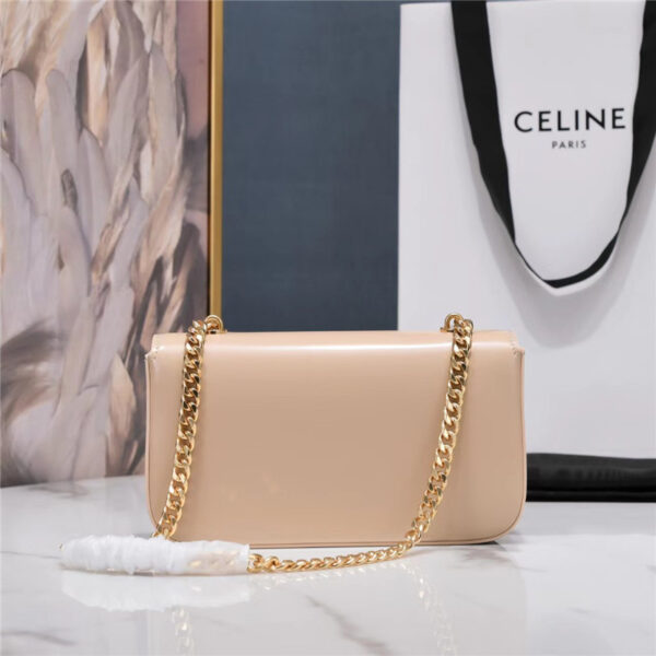 Celine Triomphe Chain Shoulder Bag in Pink - Image 2