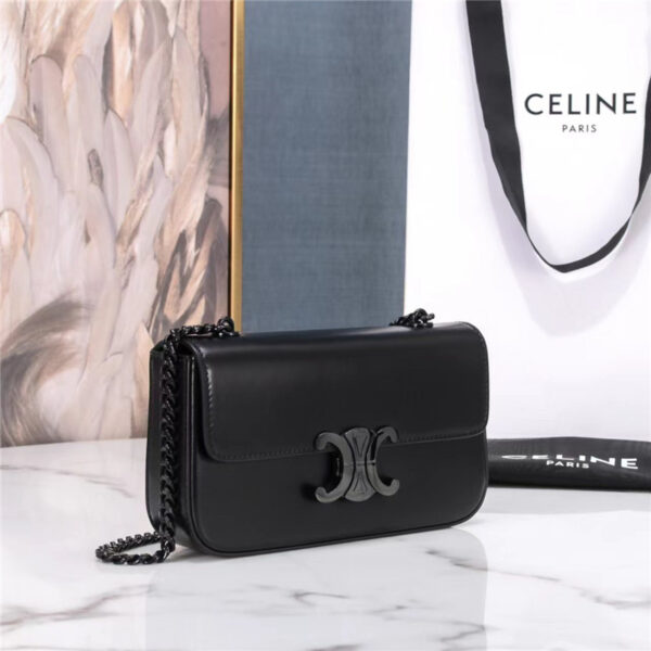Celine Triomphe Shoulder Bag in Shiny Calfskin - Image 3
