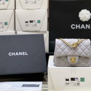 CC CF camellia flap bag small