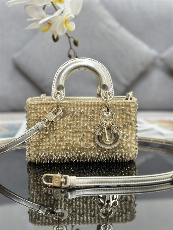 Dior Lady D-Joy Mini Embroidered Beaded Bag - Image 3