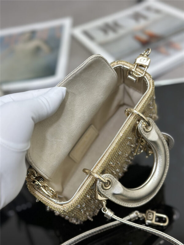 Dior Lady D-Joy Mini Embroidered Beaded Bag - Image 4