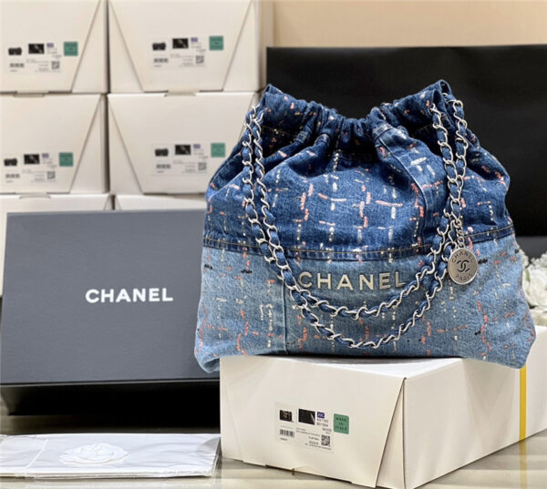 CC Colorful 22 Handbag Denim Bag - Image 6