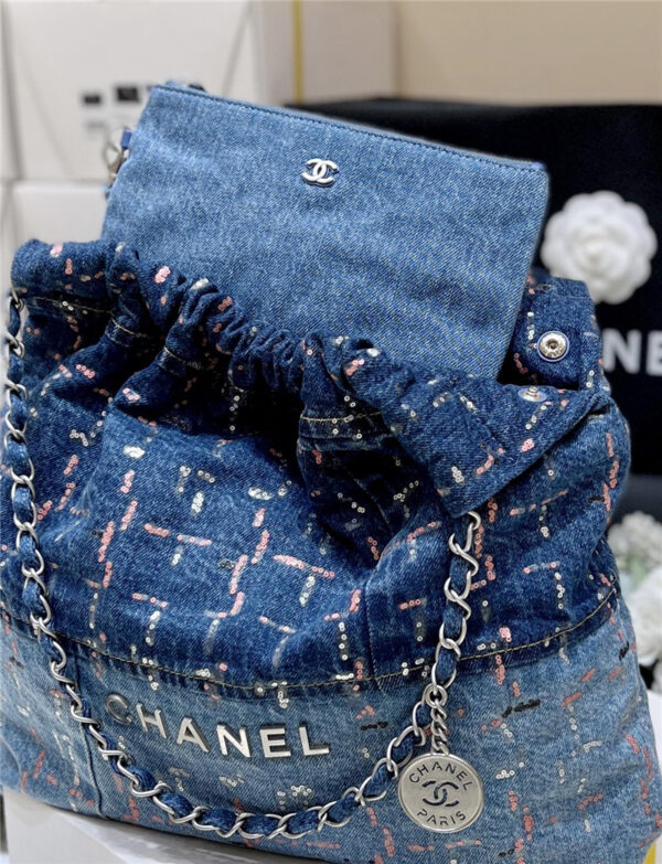 CC Colorful 22 Handbag Denim Bag - Image 7