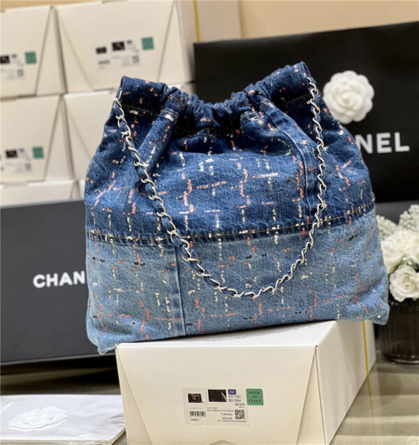 CC Colorful 22 Handbag Denim Bag - Image 8