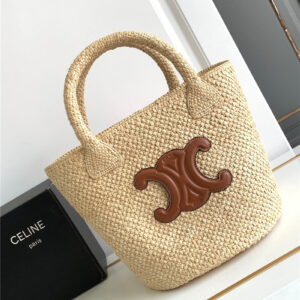 Celine Straw Bucket Bag