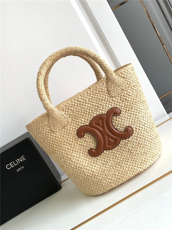 Celine Straw Bucket Bag
