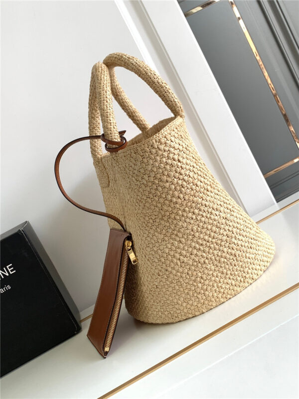 Celine Straw Bucket Bag - Image 2