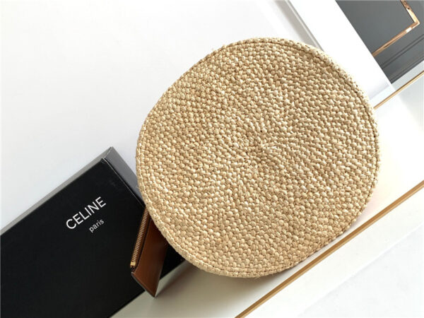 Celine Straw Bucket Bag - Image 4
