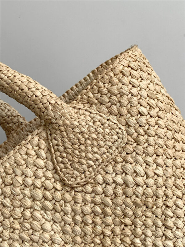 Celine Straw Bucket Bag - Image 6