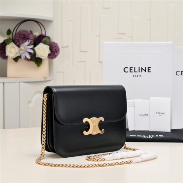 Celine College Medium Leather Shoulder Bag - Image 3