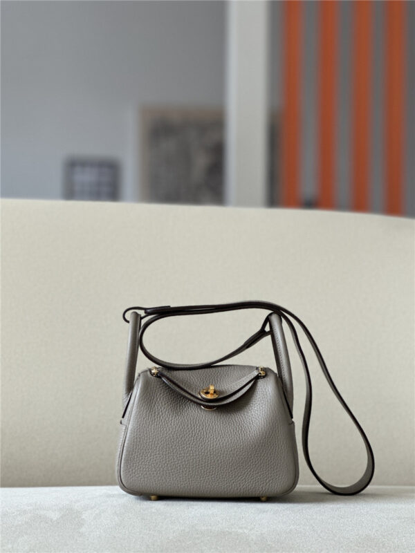Hermès Mini Lindy Bag Grey - Image 8