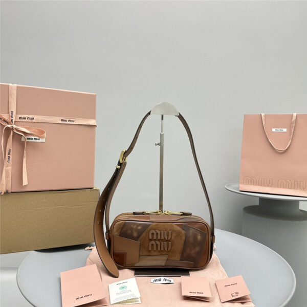 Miu Miu Beau Leather Patchwork Bag - Image 5