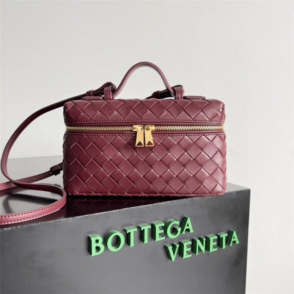 Bottega Veneta Woven Zip Crossbody Bag Red