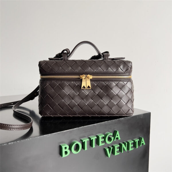 Bottega Veneta Woven Zip Crossbody Bag Brown