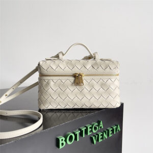 Bottega Veneta Woven Zip Crossbody Bag White