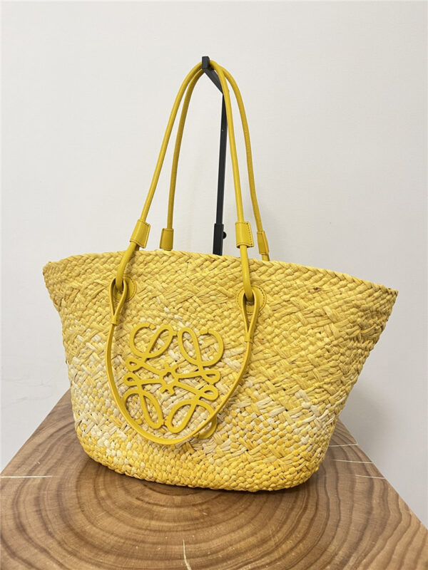 Loewe Anagram Basket Bag Yellow - Image 3