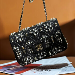 CC cf new pearl flap bag