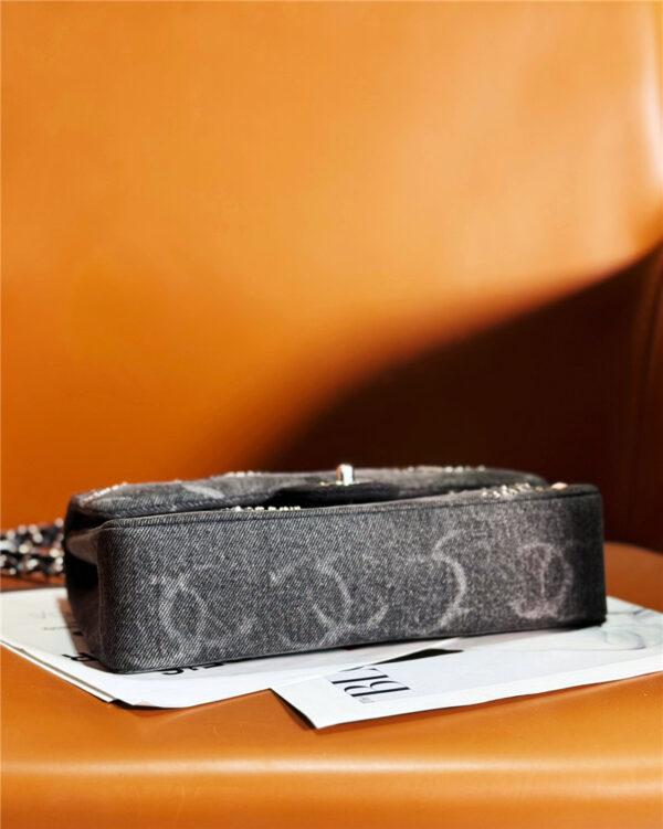 CC denim beading sequins cf bag - Image 8