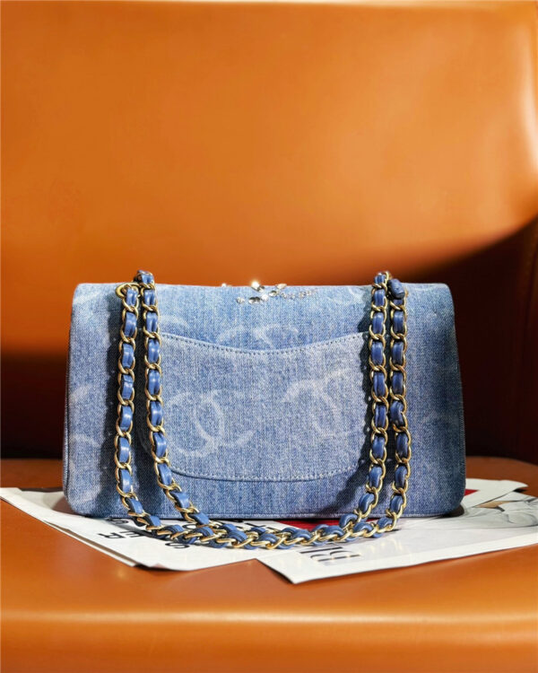 CC denim beading sequins cf bag - Image 3