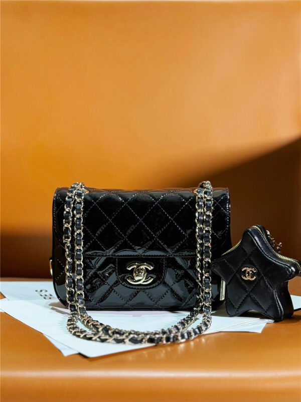 CC patent leather CF star bag