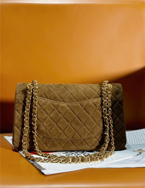 CC brown suede cf flap bag - Image 7