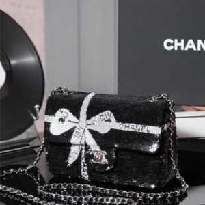 CC bow sequin cf bag