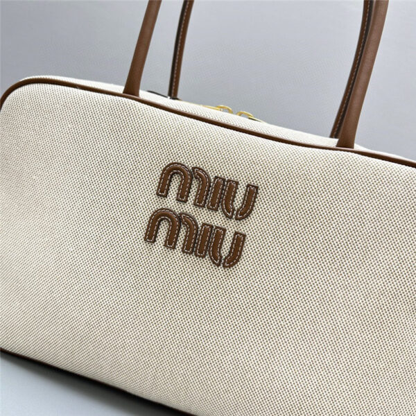 Miu Miu Canvas Bowling Bag - Image 5