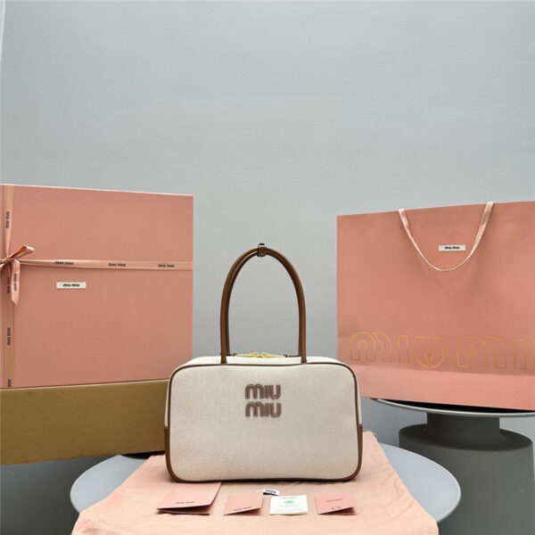 Miu Miu Canvas Bowling Bag - Image 7