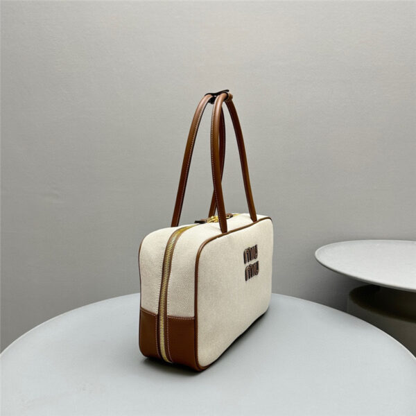 Miu Miu Canvas Bowling Bag - Image 3