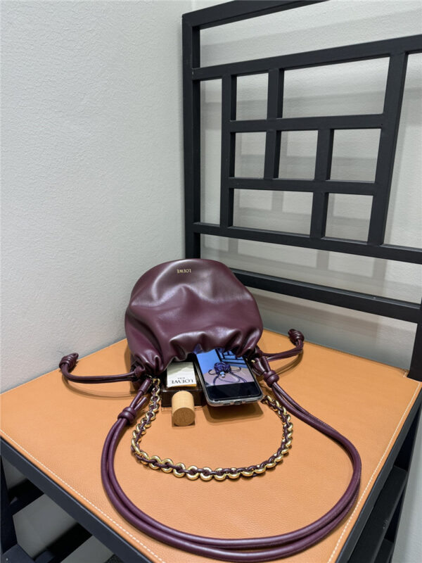 Loewe Flamenco Wine Red Leather Bag - Image 5