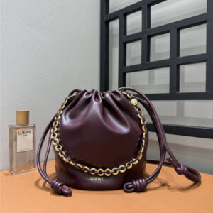 Loewe Flamenco Wine Red Leather Bag