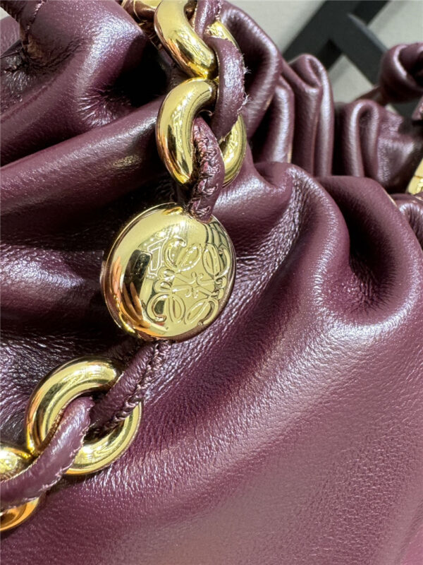 Loewe Flamenco Wine Red Leather Bag - Image 2